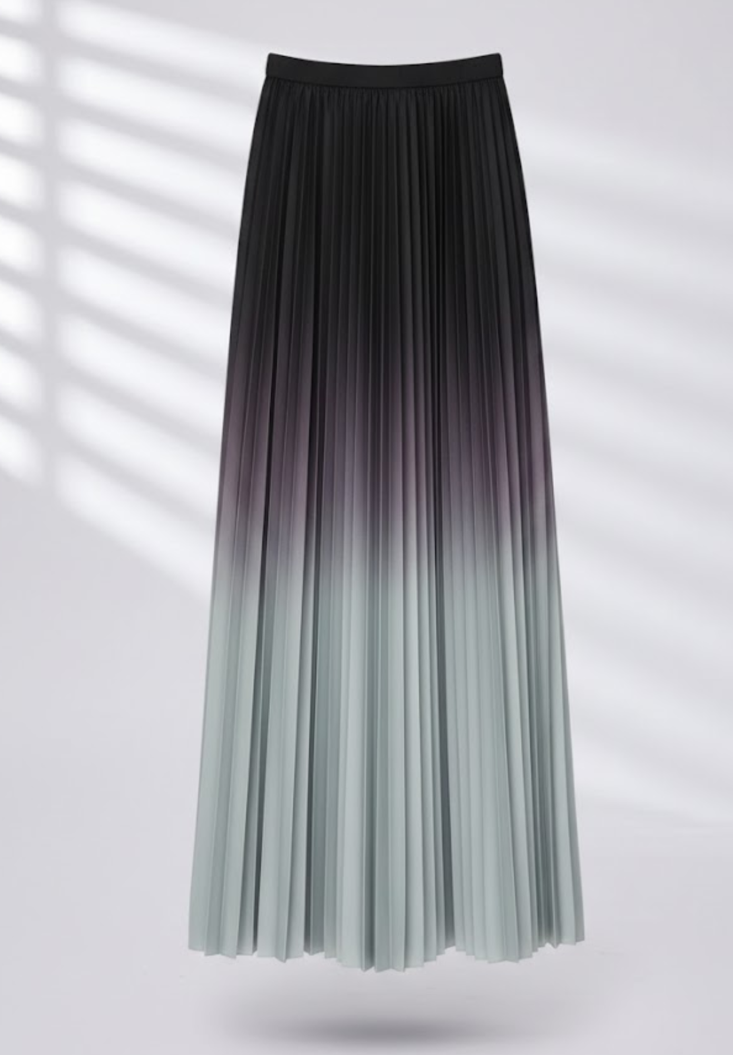 Jupe longue plissée dégradée