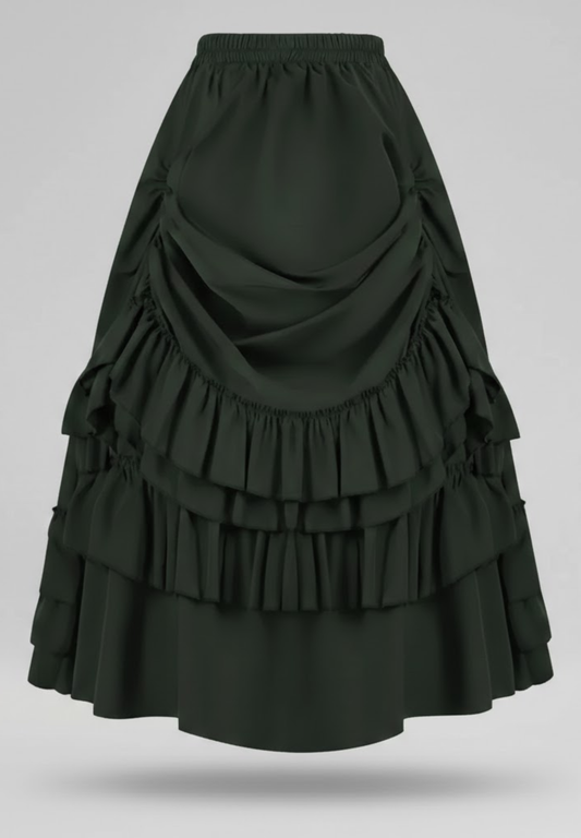 Jupe crayon taille haute plissée