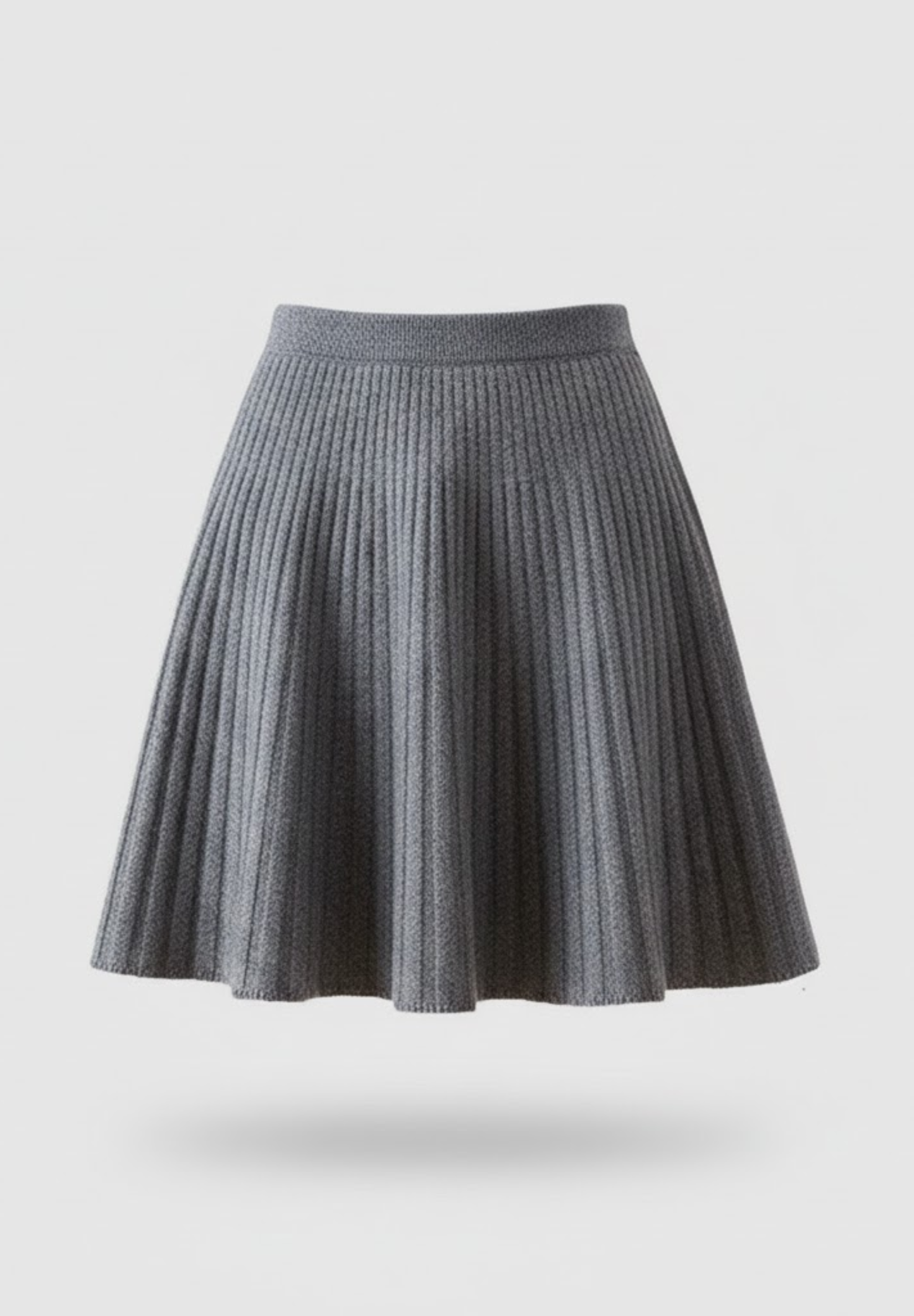 Mini jupe plissée cachemire
