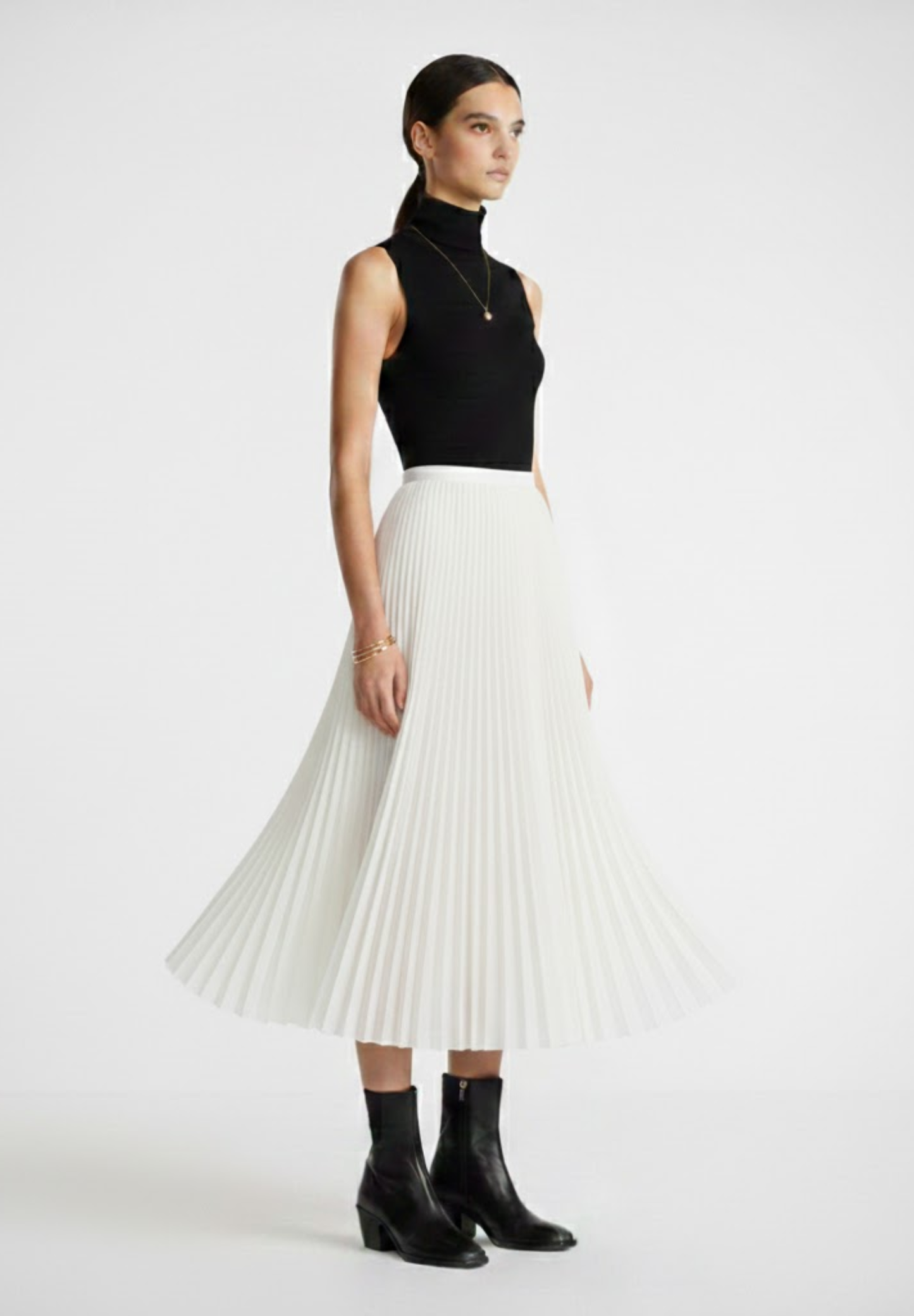 jupe longue plissée femme