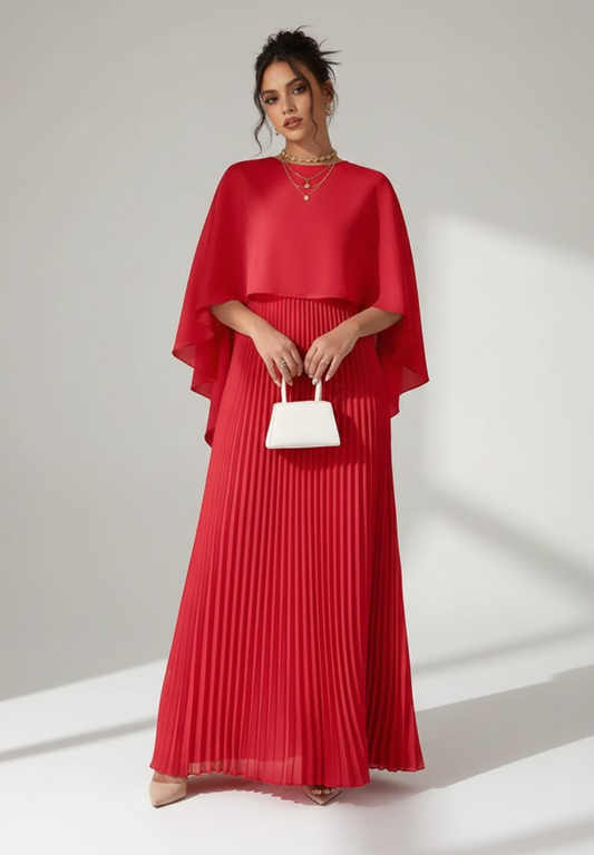 Élégante robe asymétrique plissée