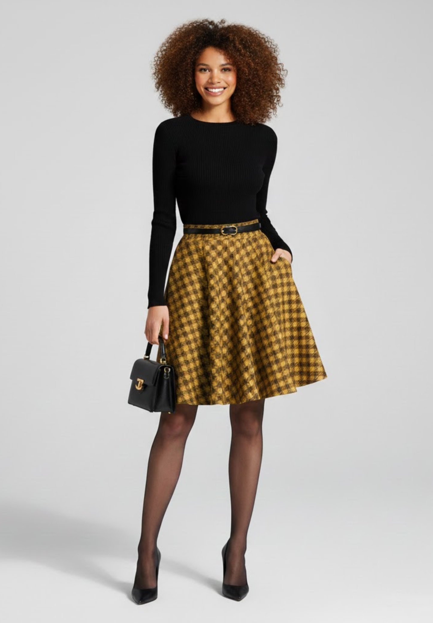 Jupe courte plissé à carreaux