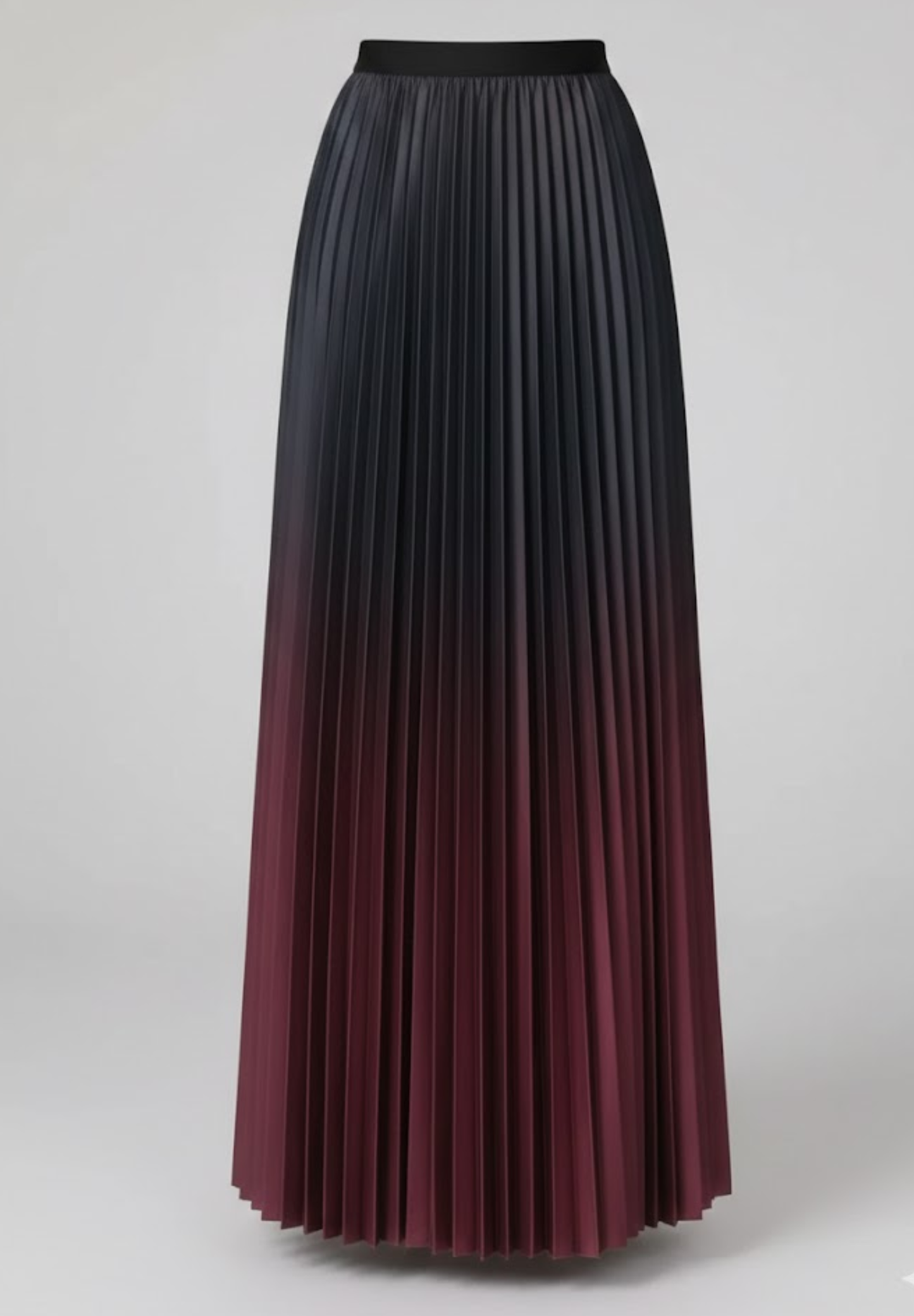 Jupe longue plissée dégradée