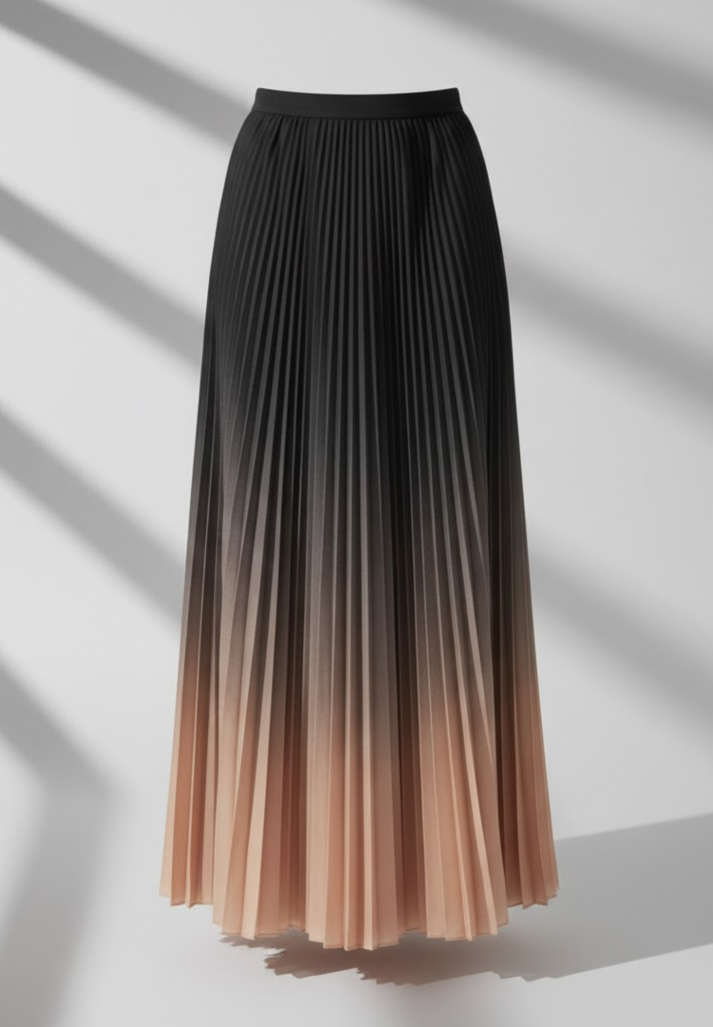 Jupe longue plissée dégradée
