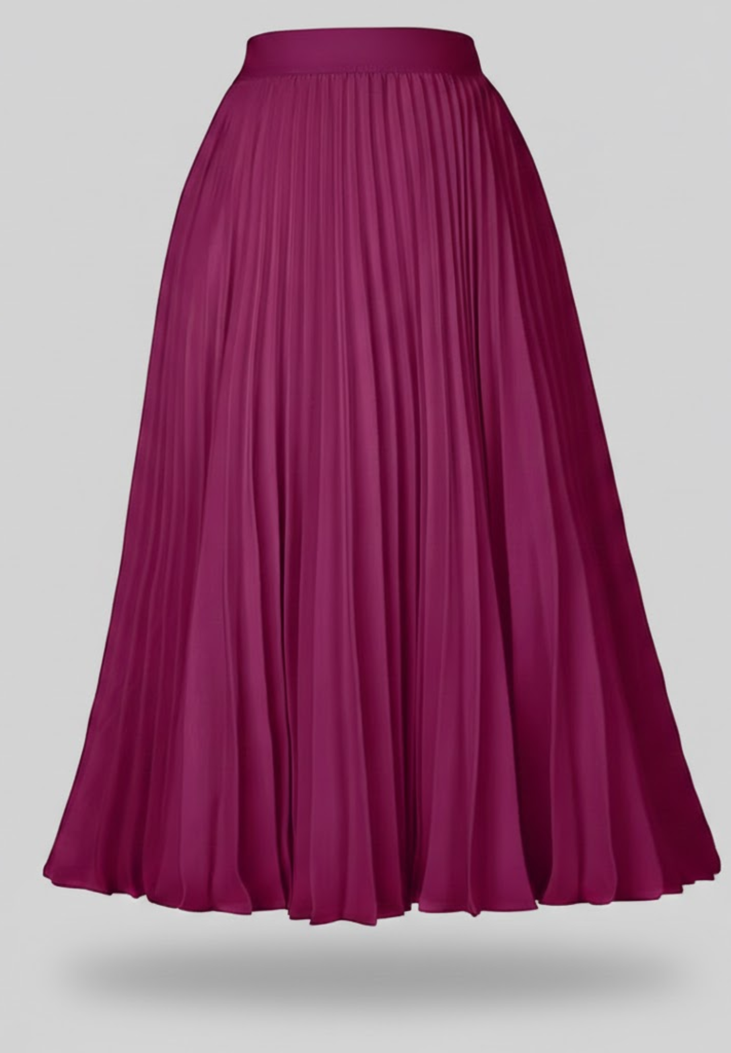 Jupe longue trapèze plissée