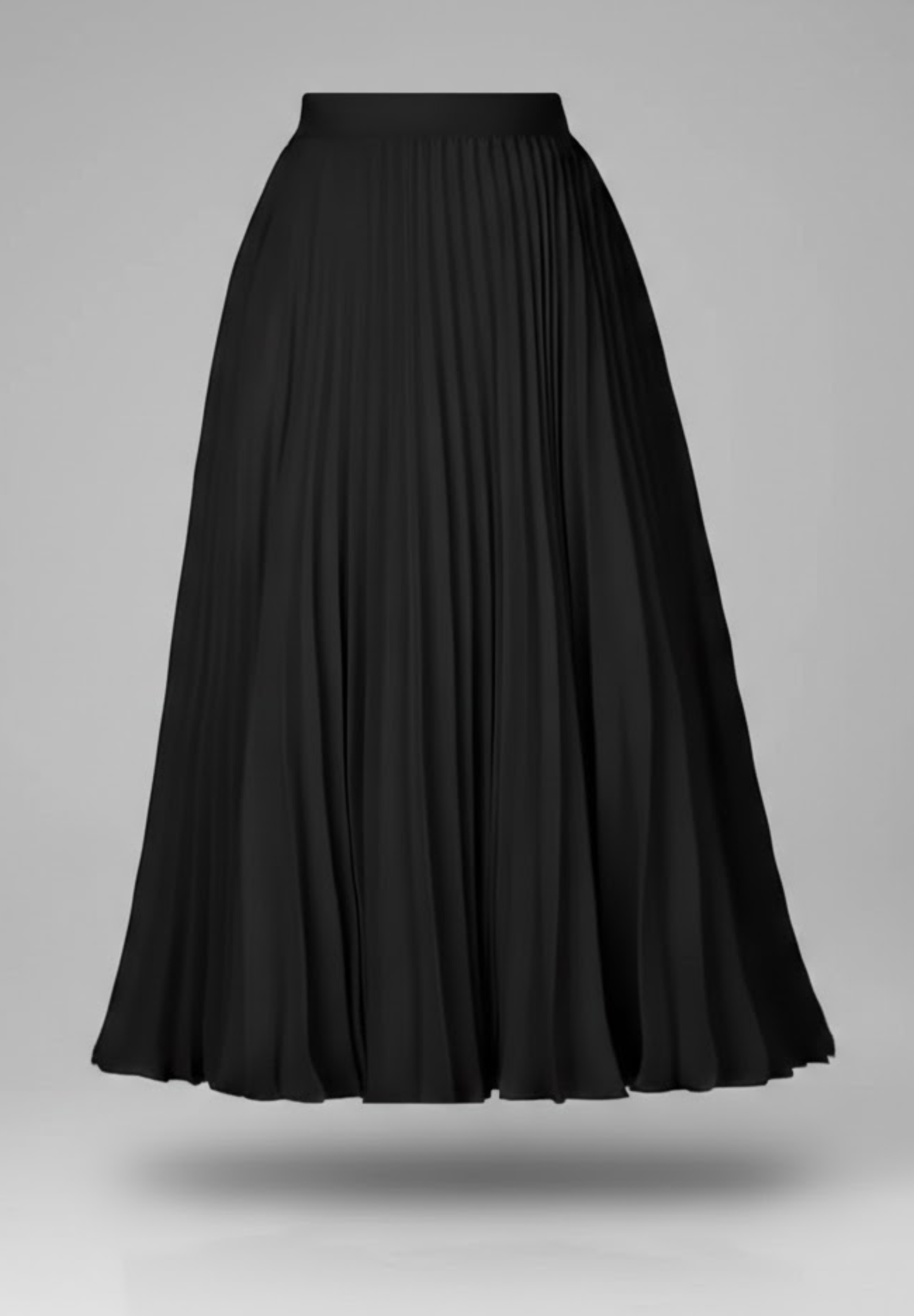 Jupe longue trapèze plissée