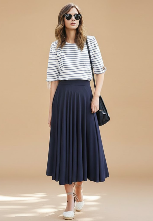 Jupe crayon taille haute