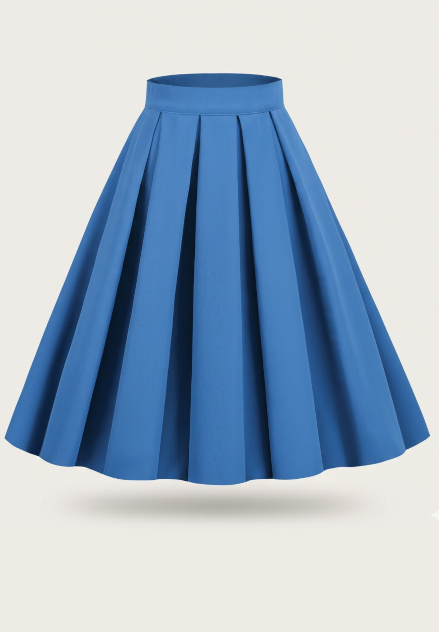 Jupe midi plissée rétro avec silhouette trapèze