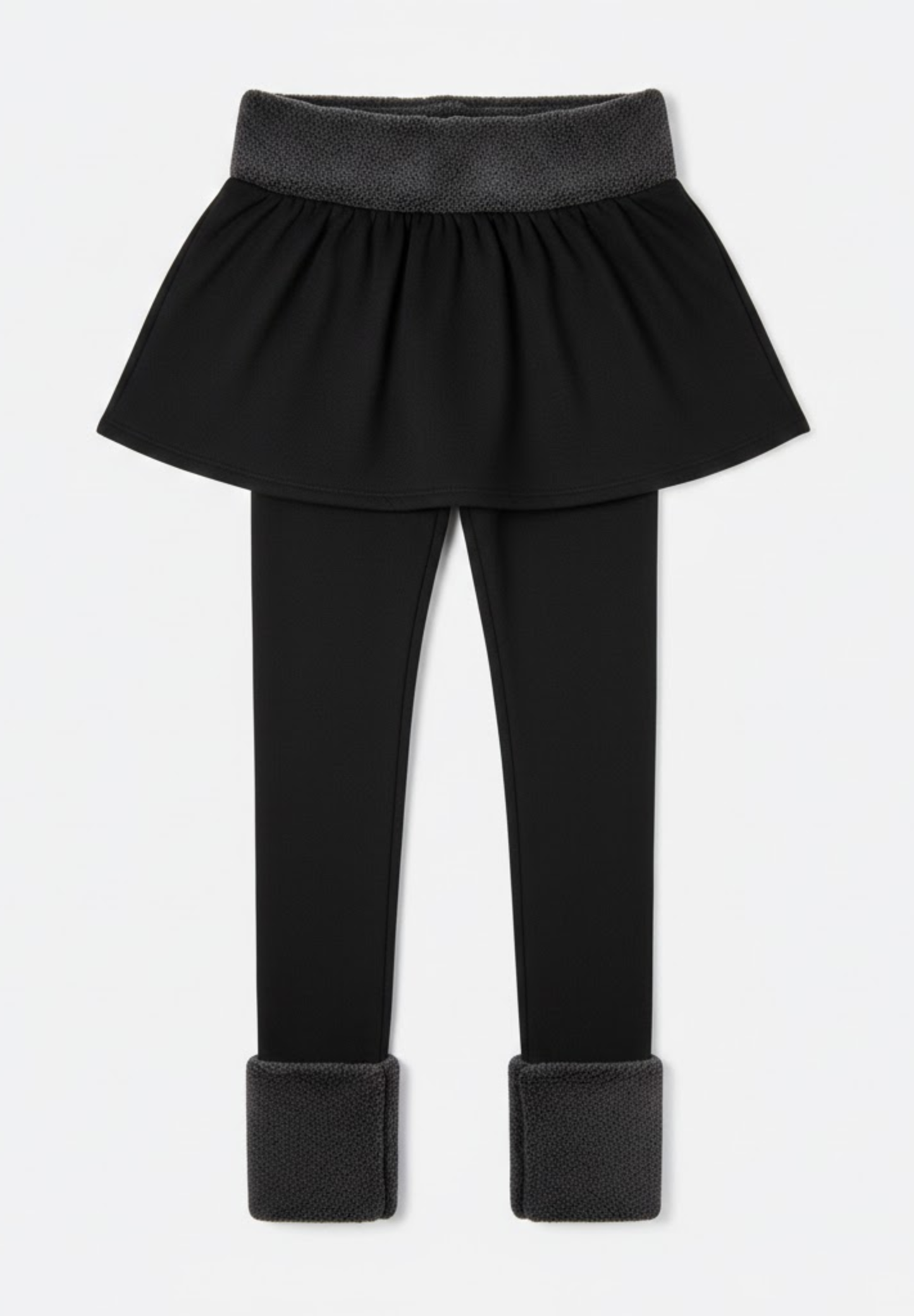 Jupe plissée chauds en peluche avec Leggings