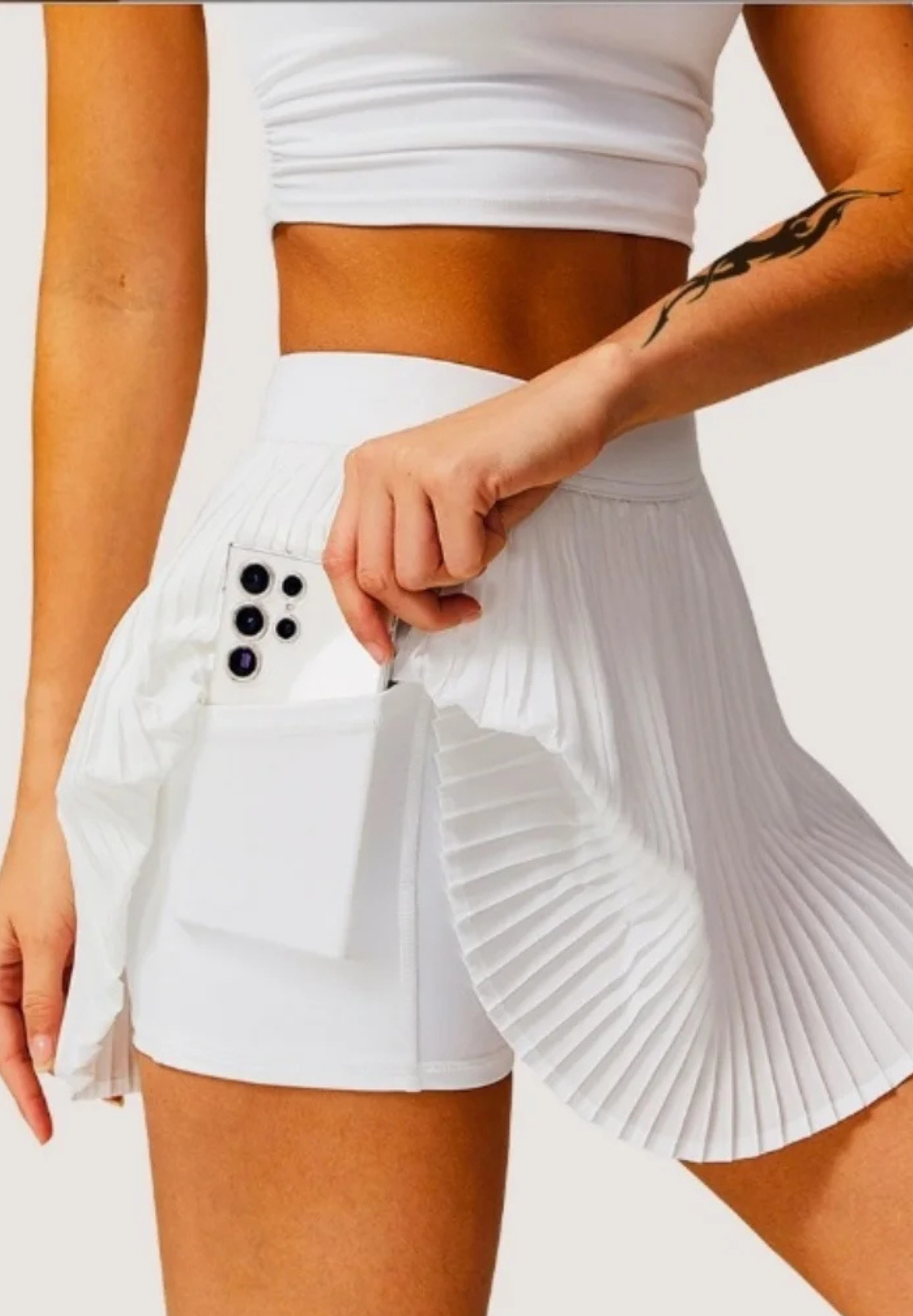 Jupe plissée de golf et de tennis 2 en 1 modèle #poche intérieure