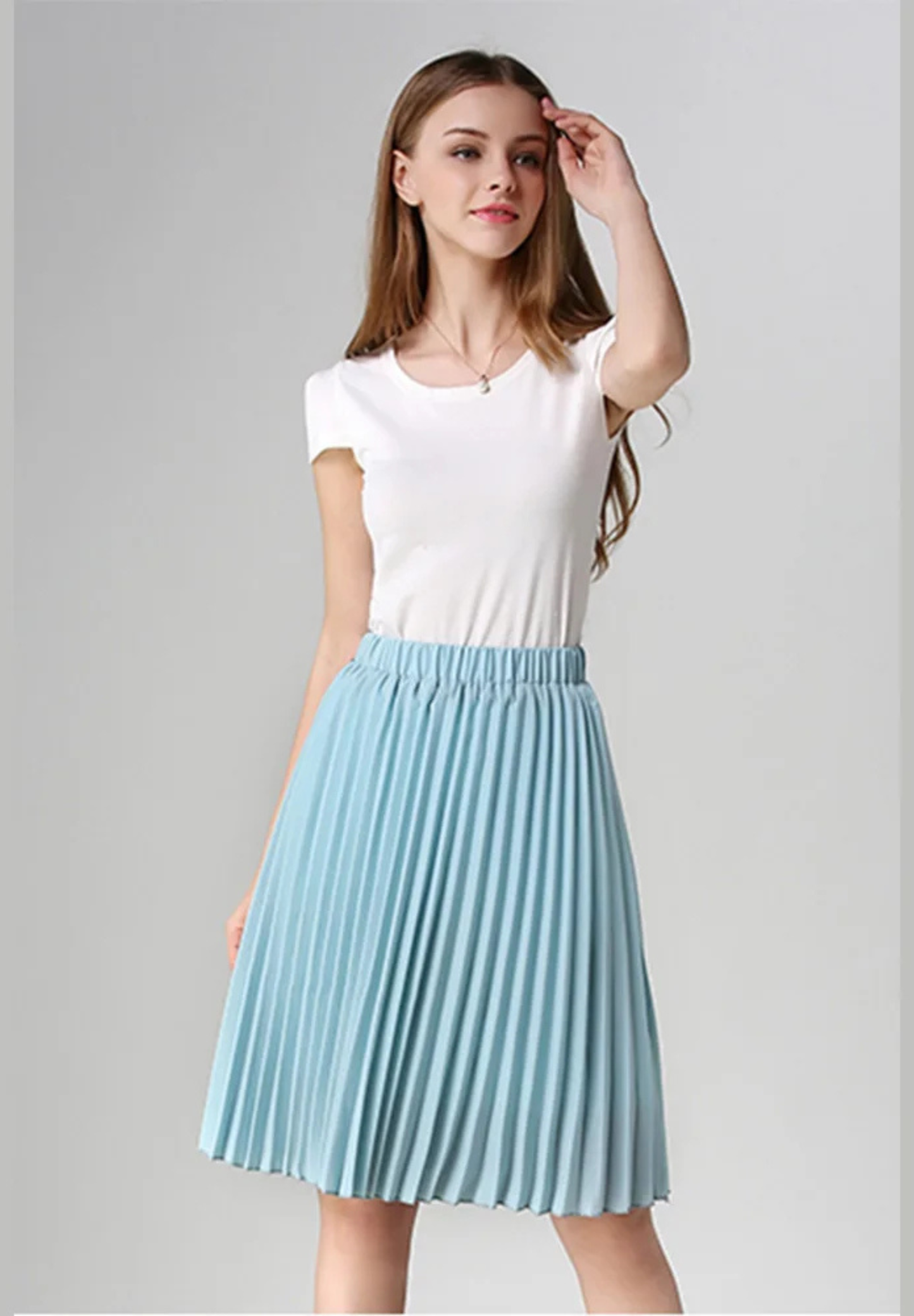 Jupe midi plissée