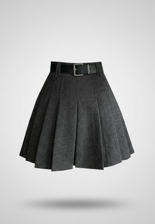 Mini-jupe plissée édition #Ceinture