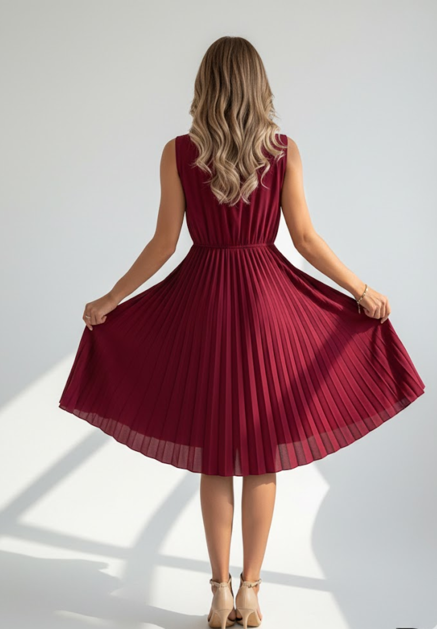 Robe d'été décontractée plissée