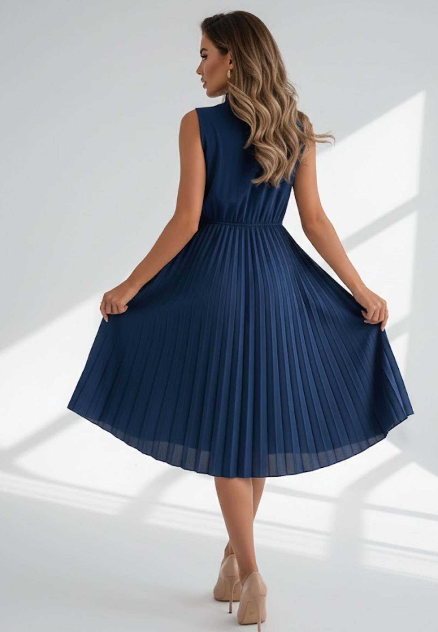 Robe d'été décontractée plissée