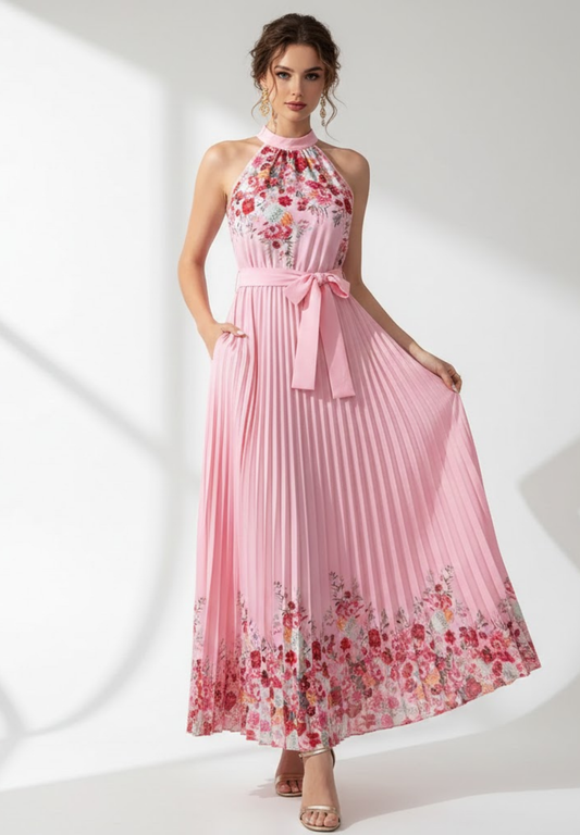 Robe de maternité plissée