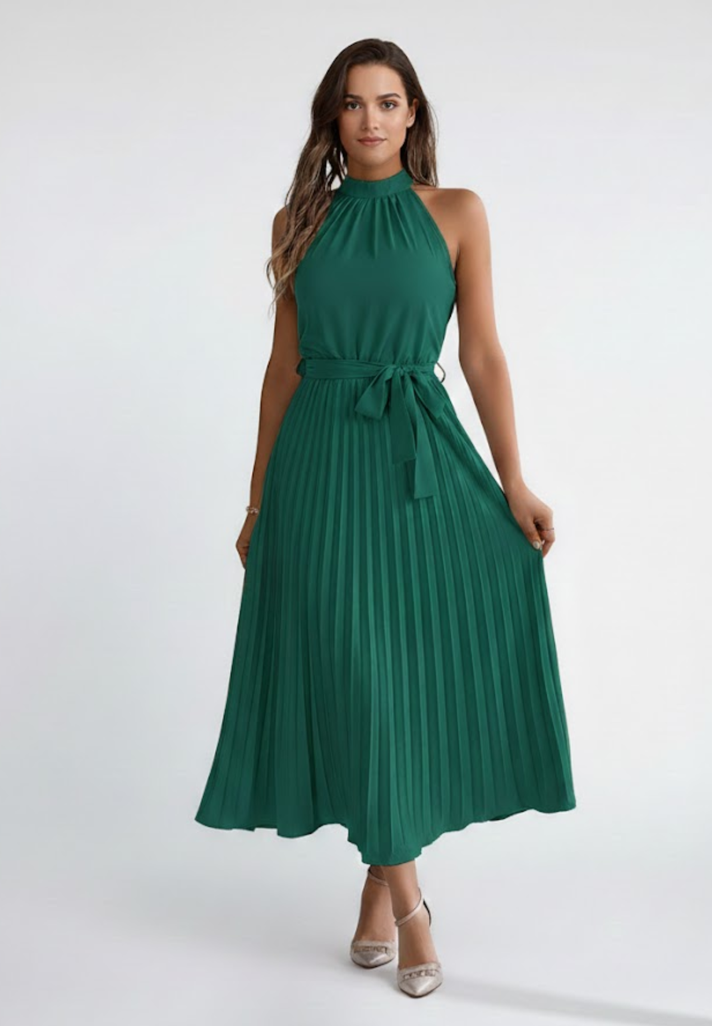 Robes mi-longues plissée