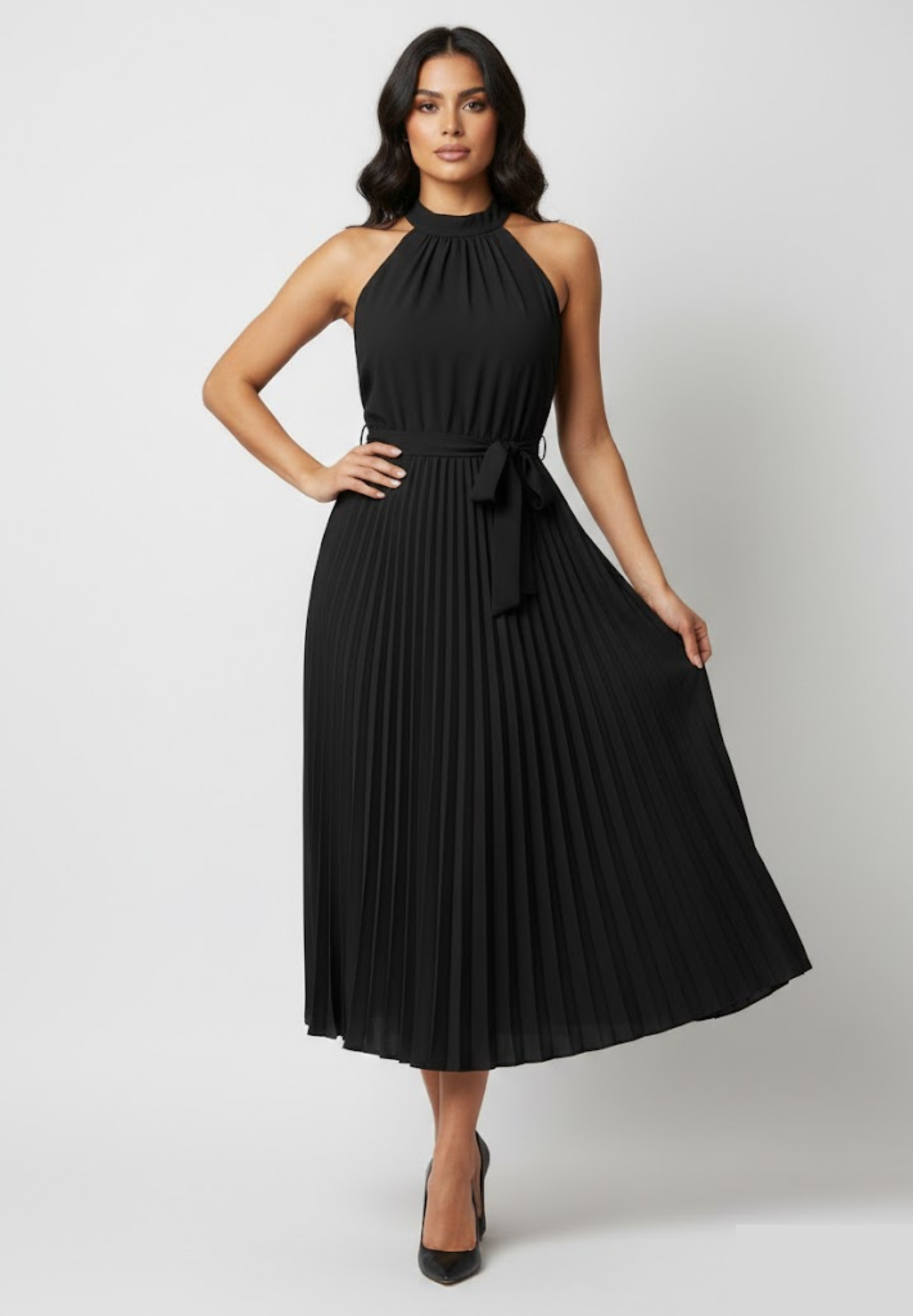 Robes mi-longues plissée