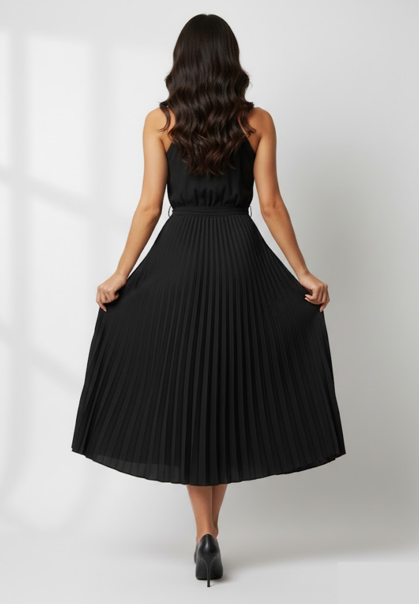 Robes mi-longues plissée