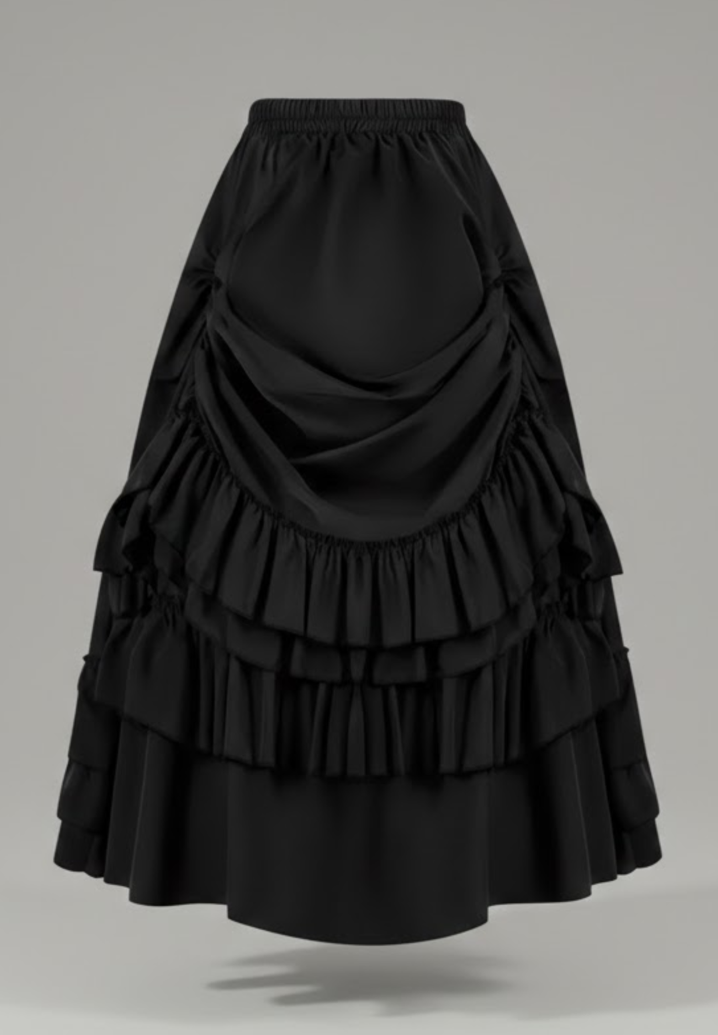 Jupe crayon taille haute plissée