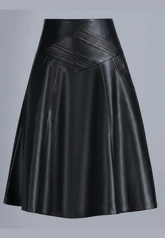 Jupe cuir plissée PLISSÉA