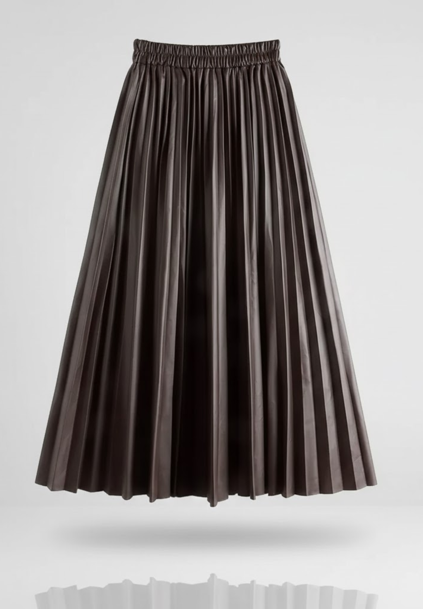 Jupe en cuir plissée
