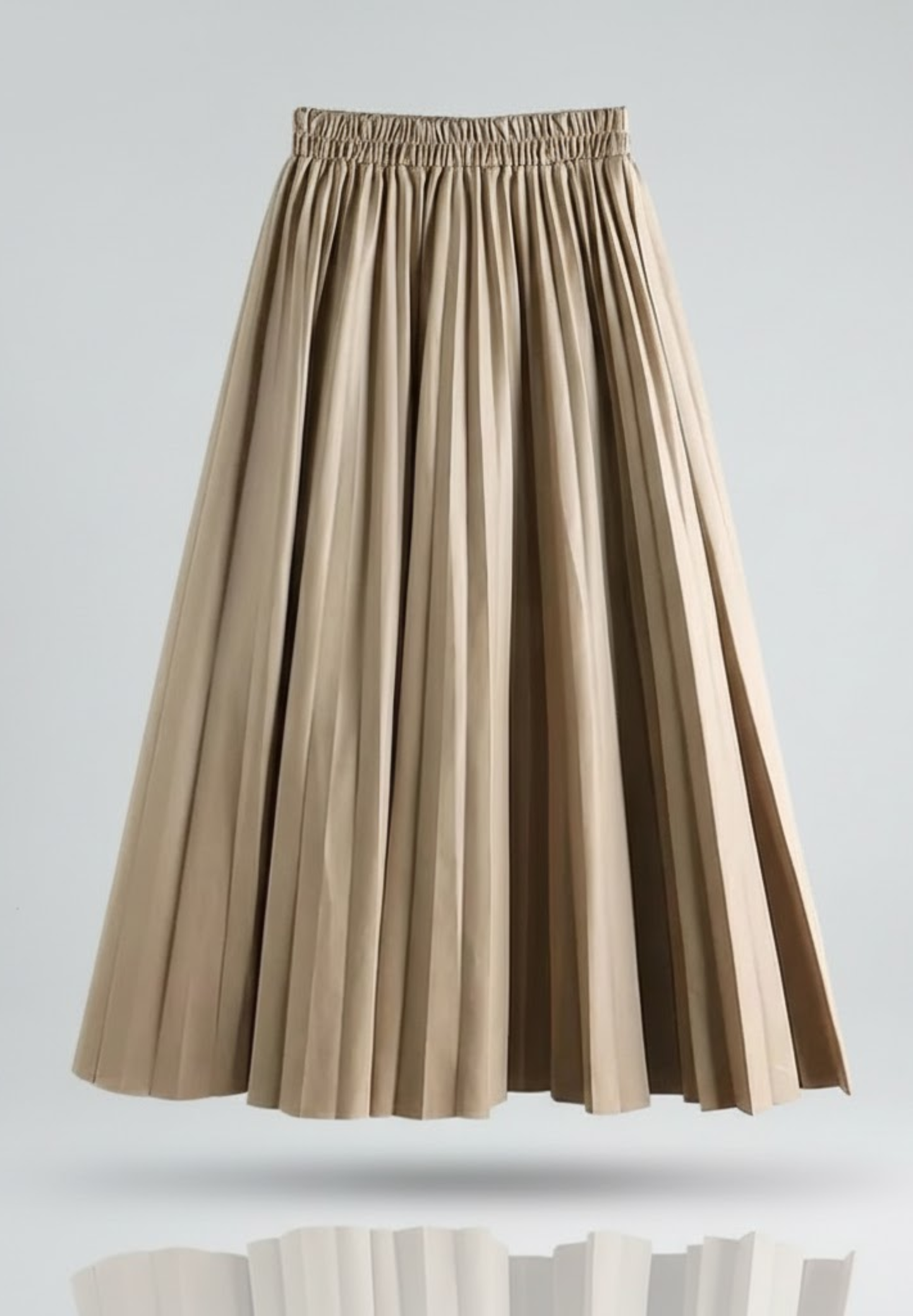 Jupe en cuir plissée