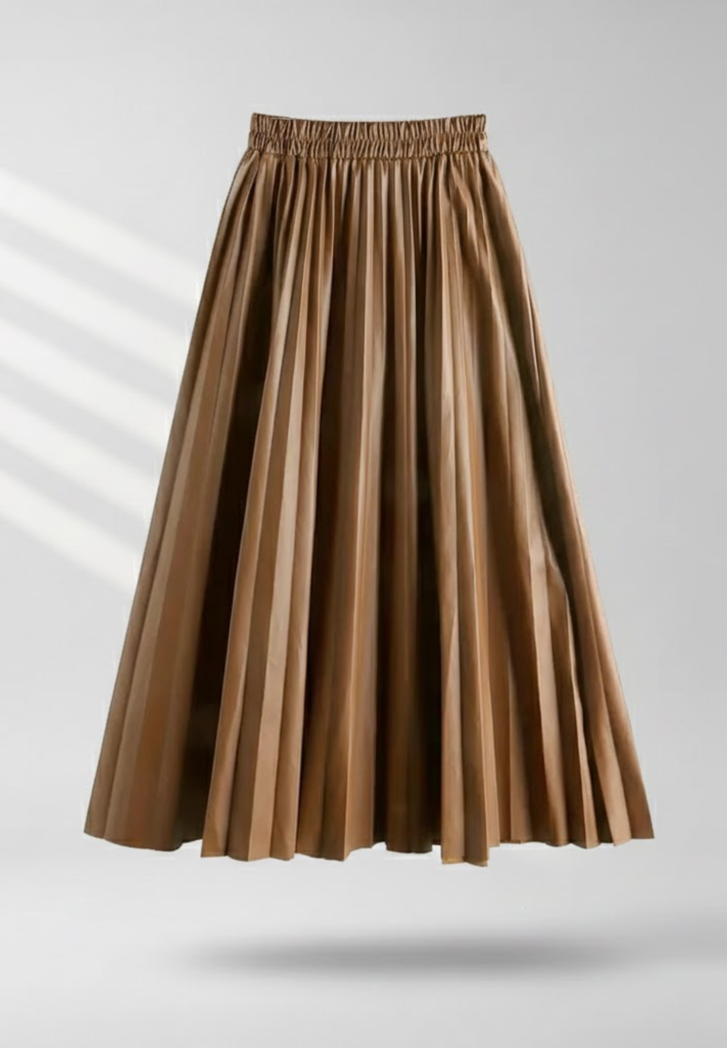 Jupe en cuir plissée