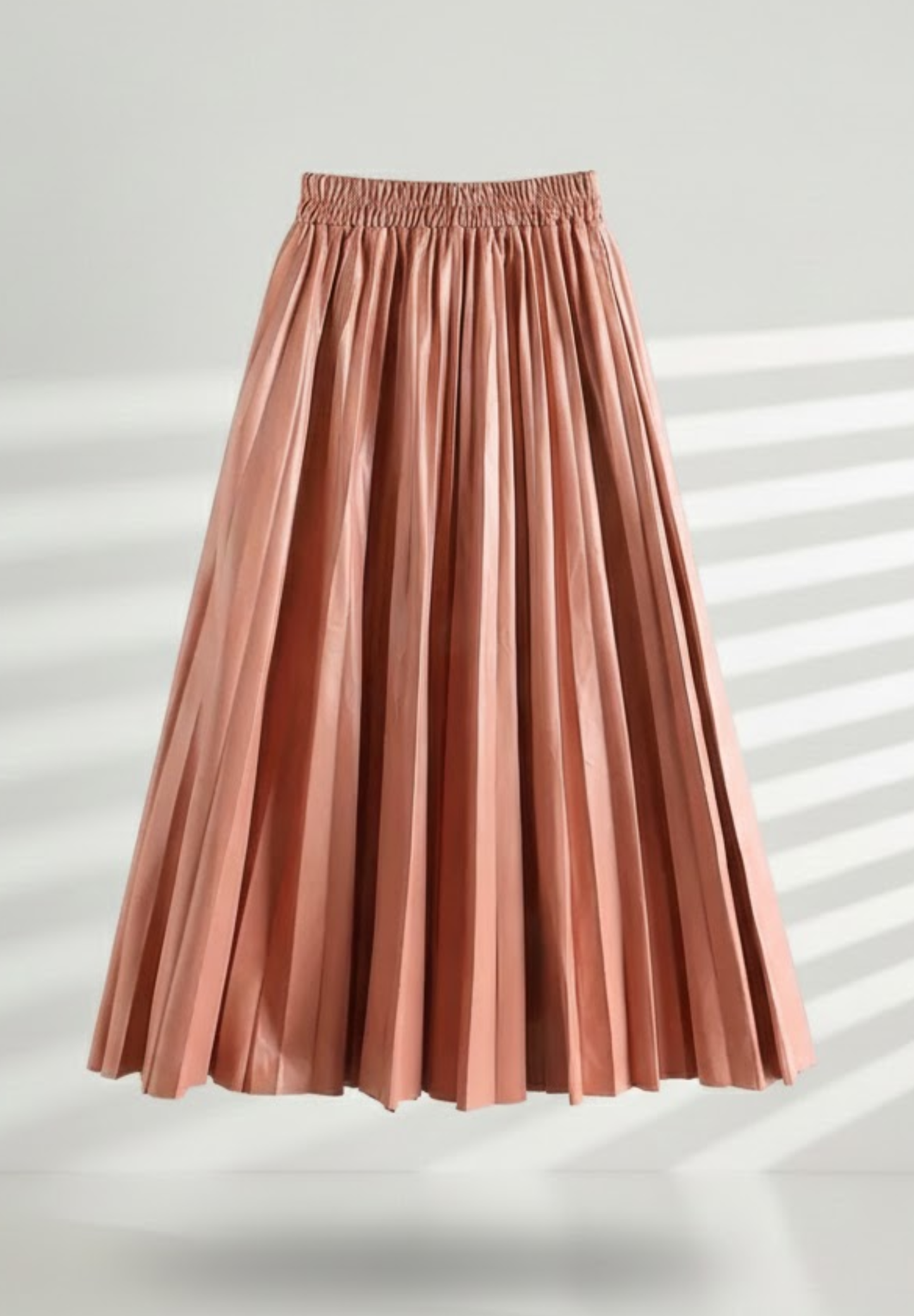 Jupe en cuir plissée