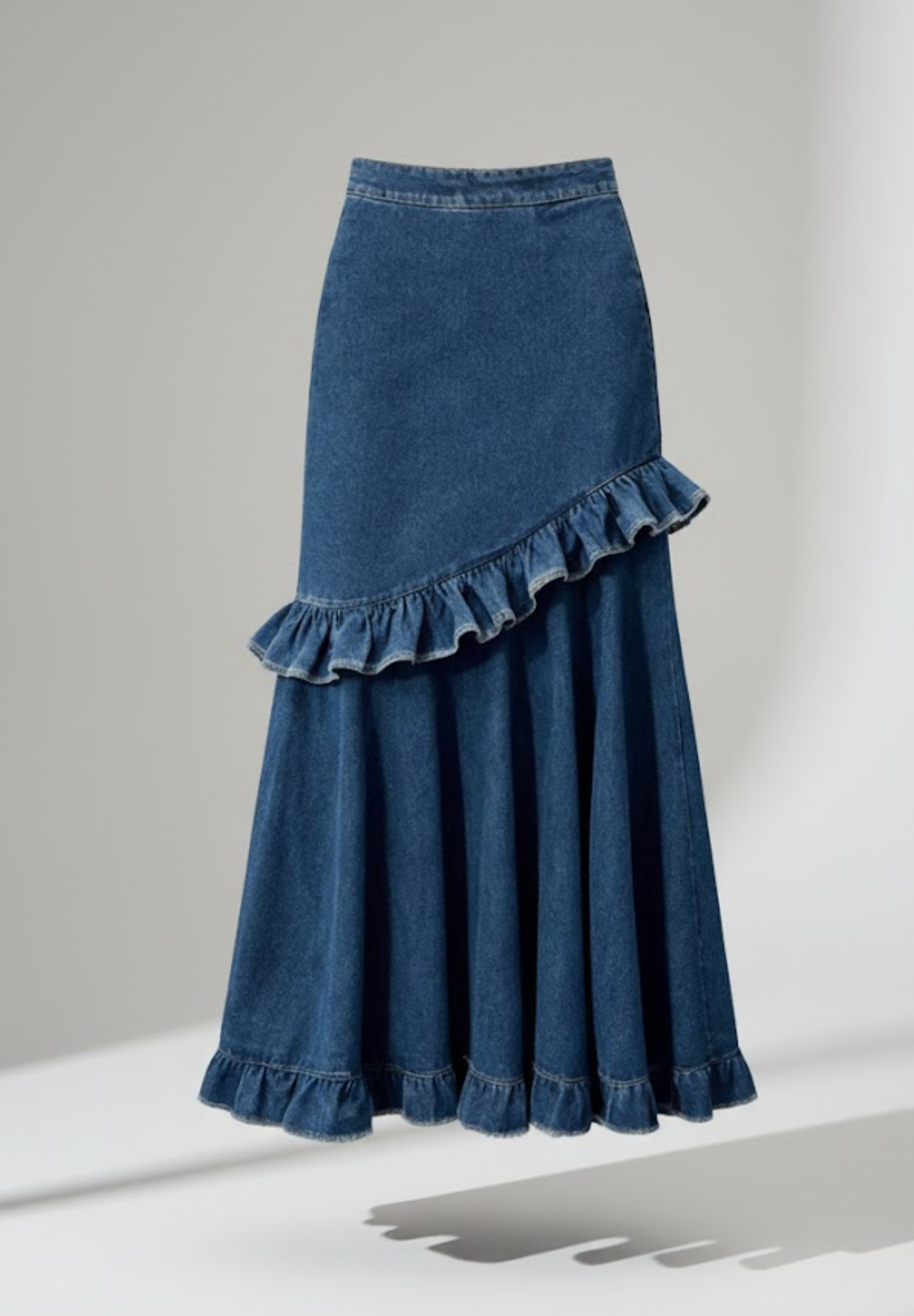 Jupe plissée asymétrique