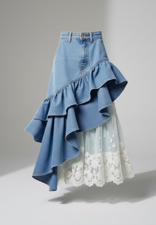 Jupe plissée longue chic