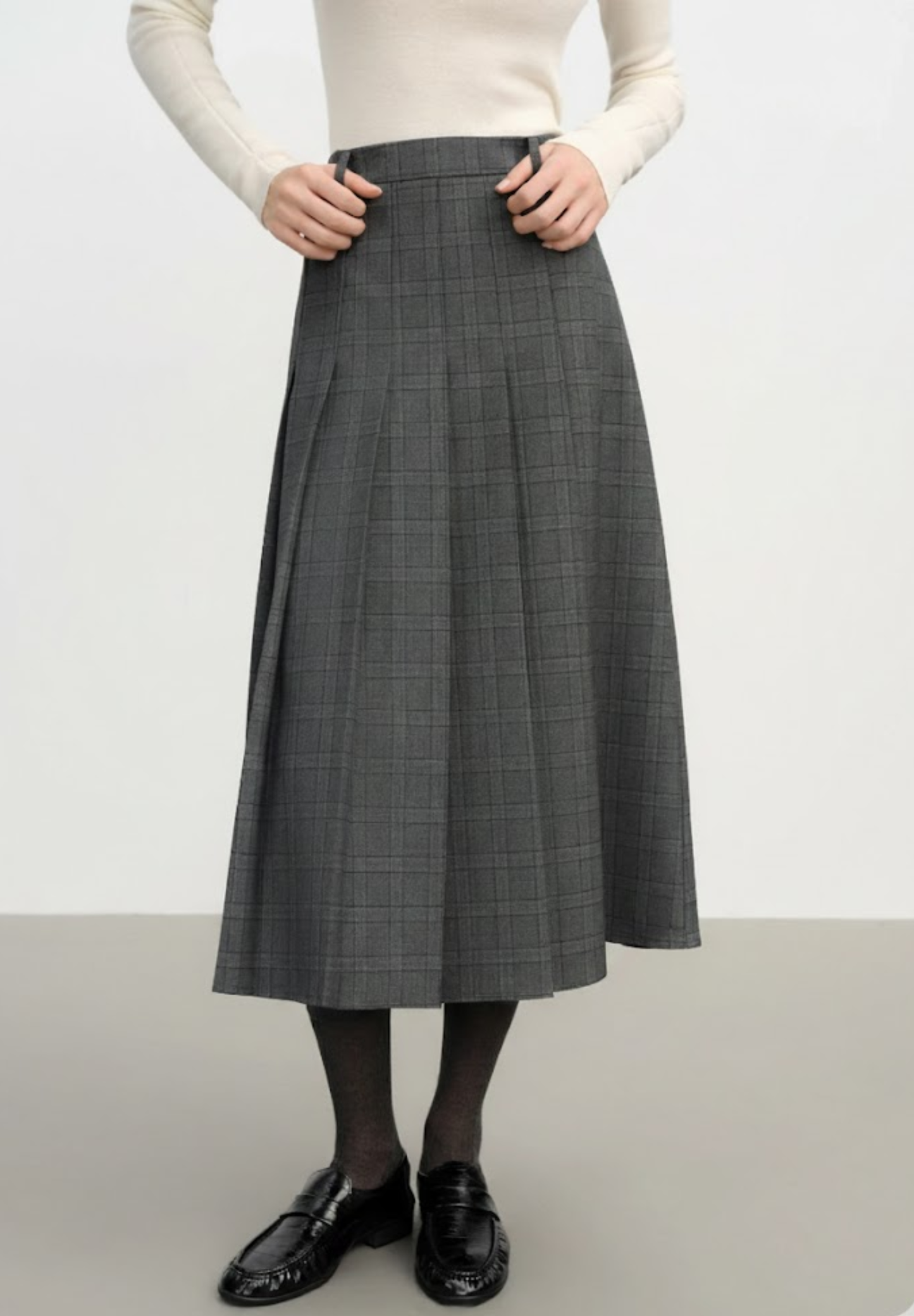 Jupe évasée plissée