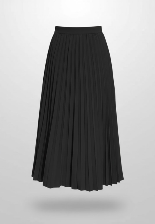 Jupe longue noire plissée