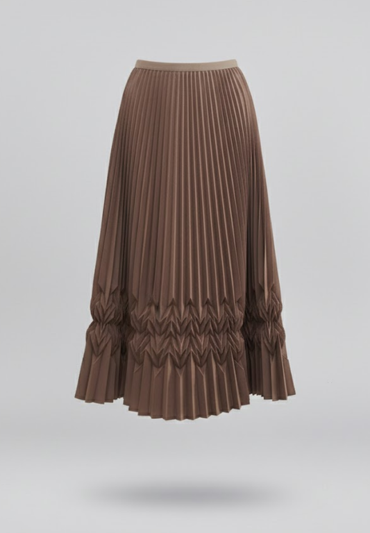 Jupe longue plissée femme