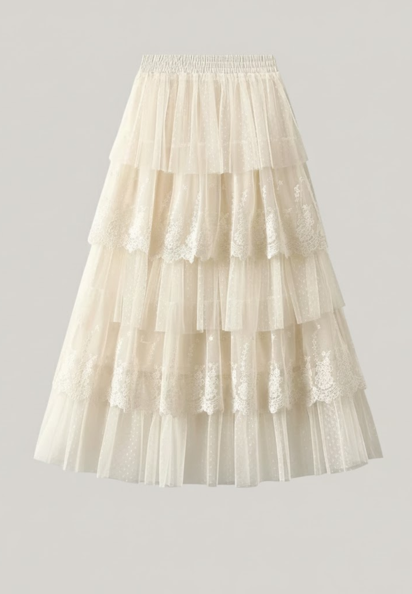 Jupe mi longue plissée