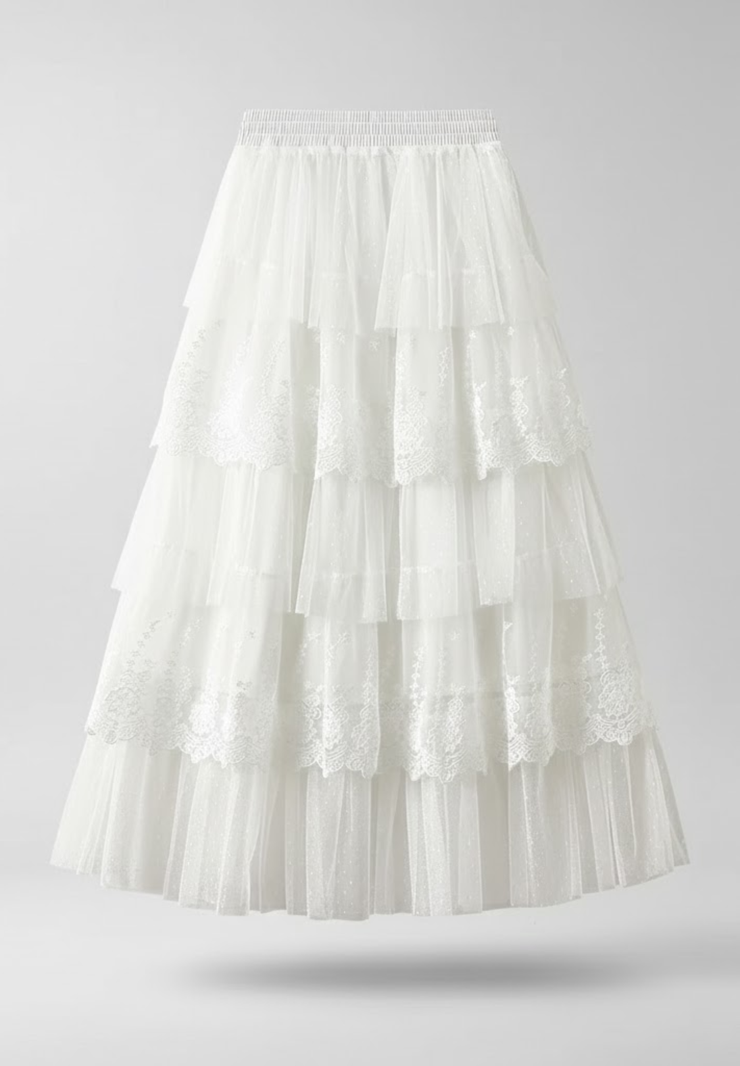 Jupe mi longue plissée