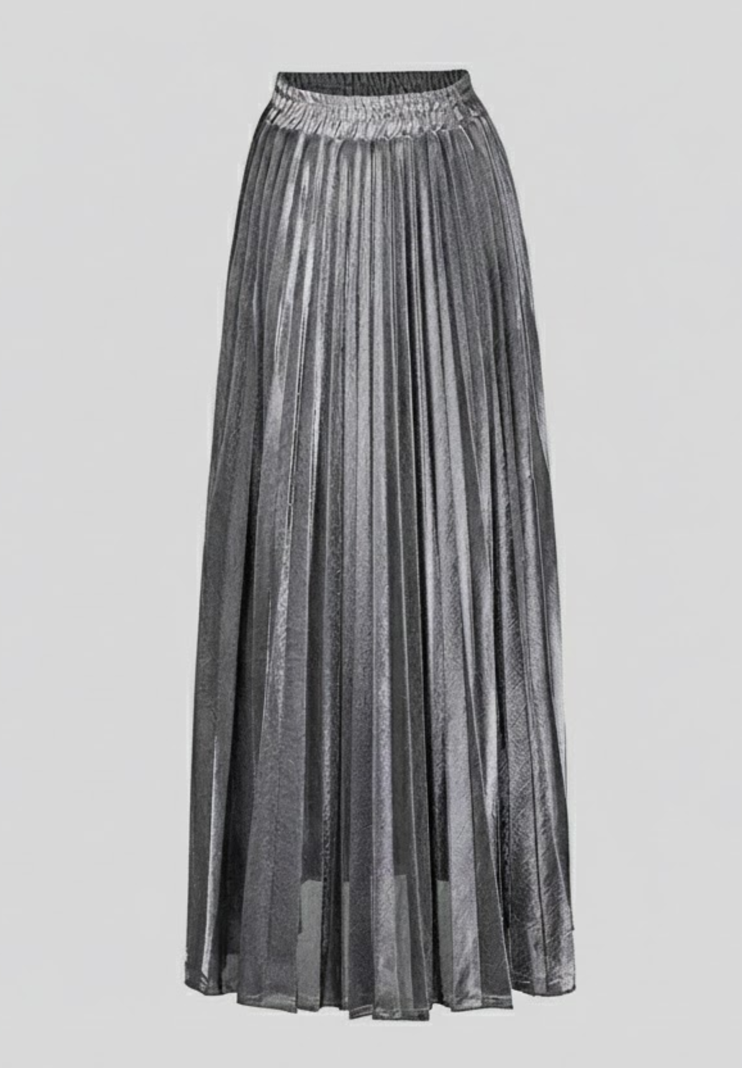 Jupe plissée argentée