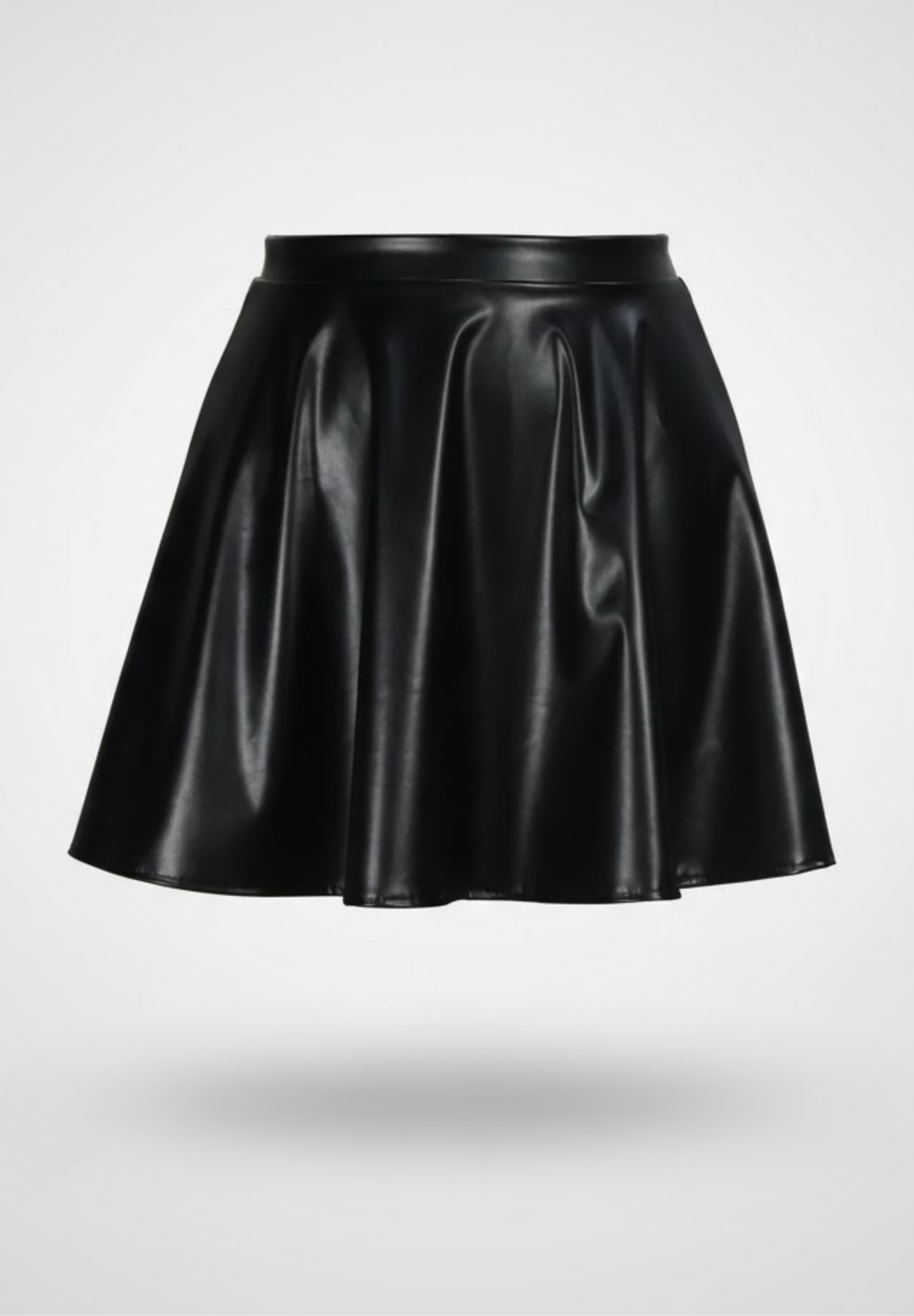 Jupe plissée grande taille en cuir