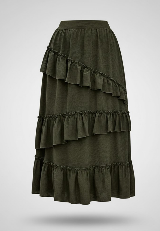 Jupe plissée verte