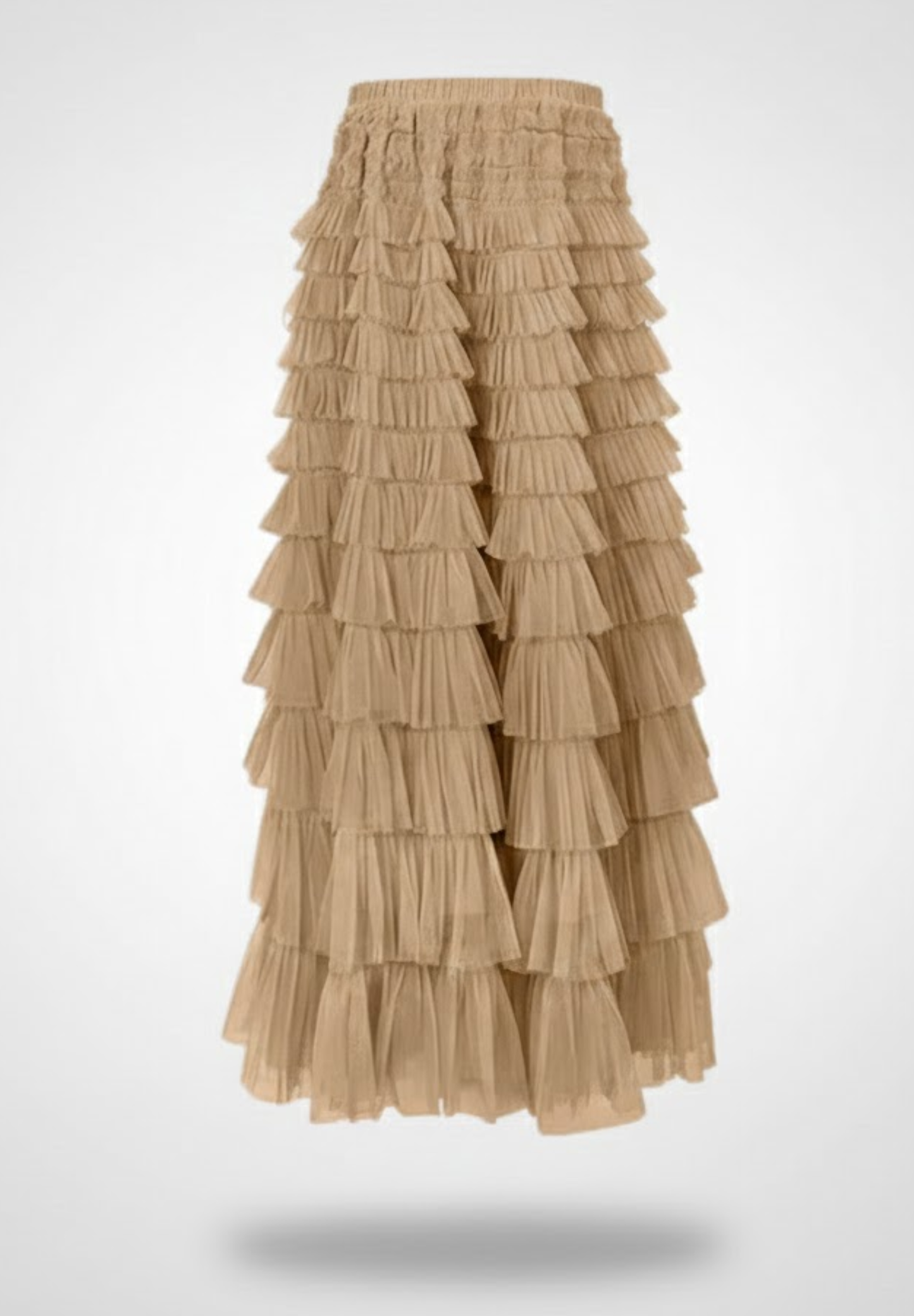Jupe longue plissée superposés