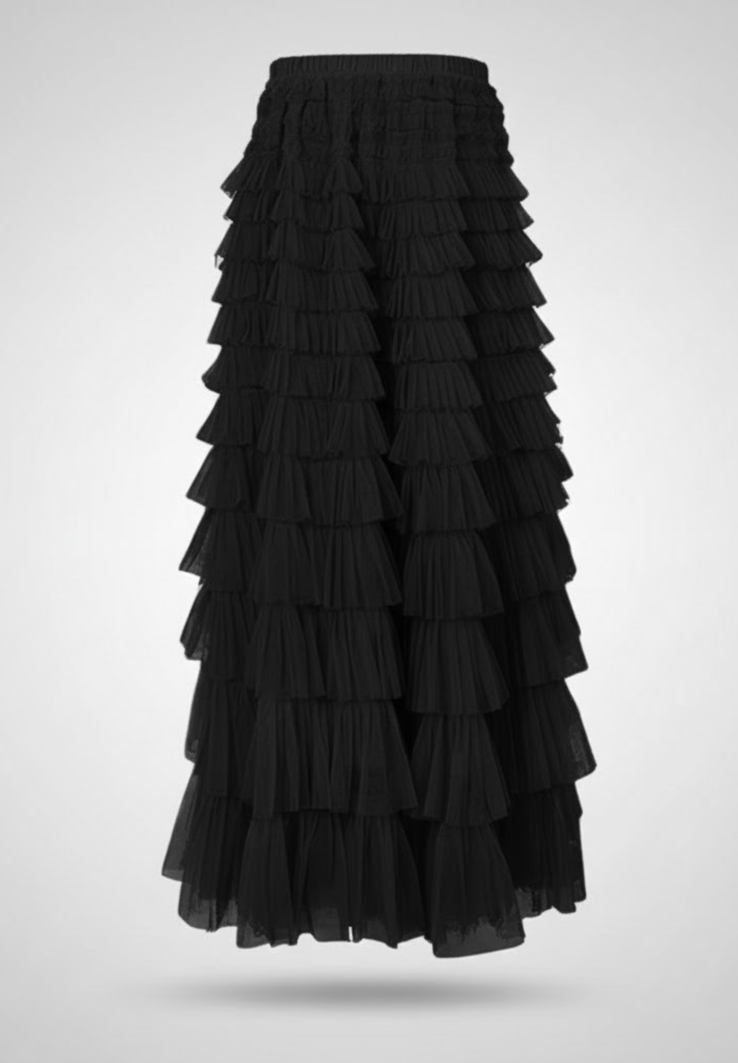 Jupe longue plissée superposés