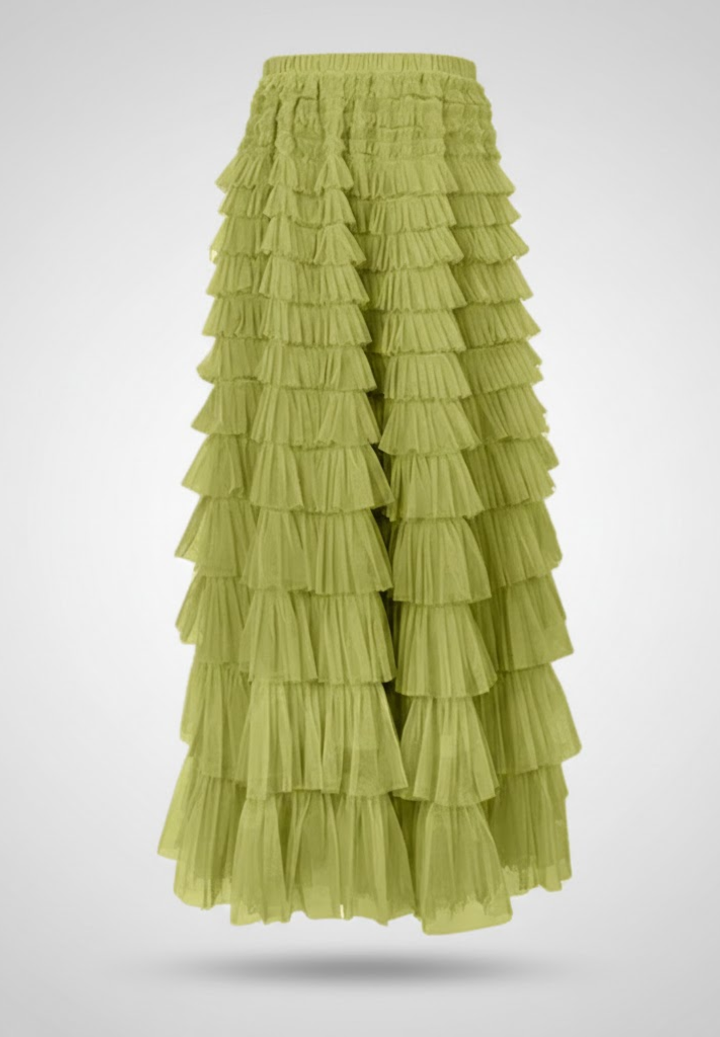 Jupe longue plissée superposés