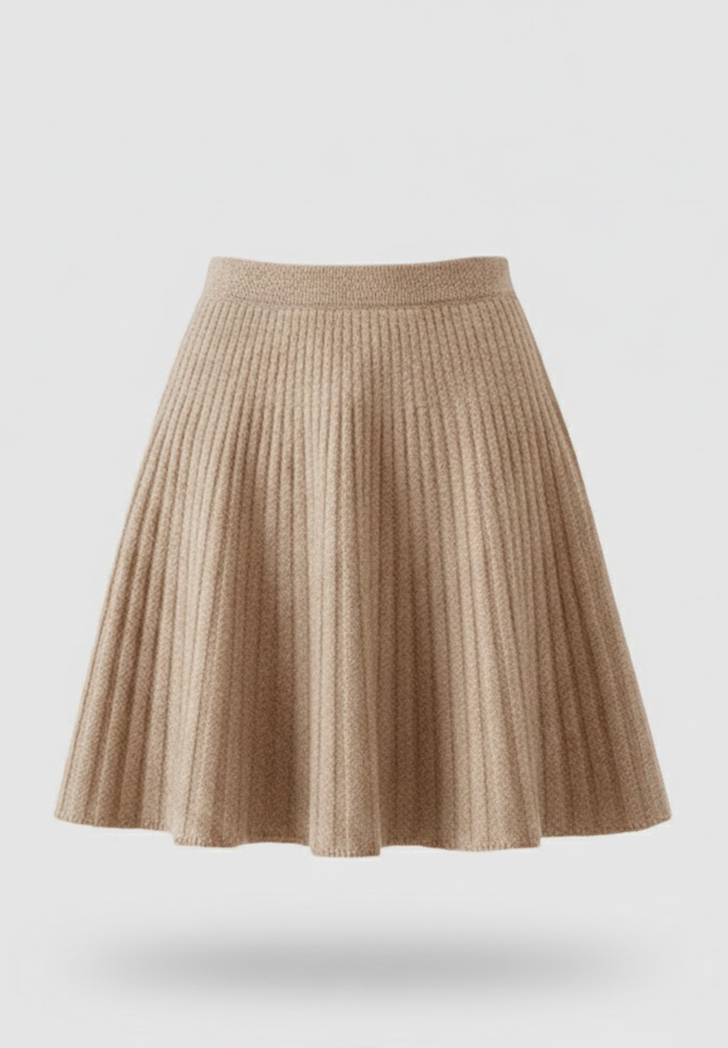 Mini jupe plissée cachemire